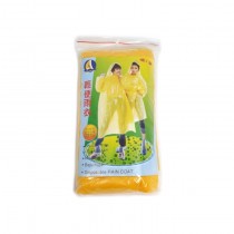 Disposable PE Rain Coat (Yellow)